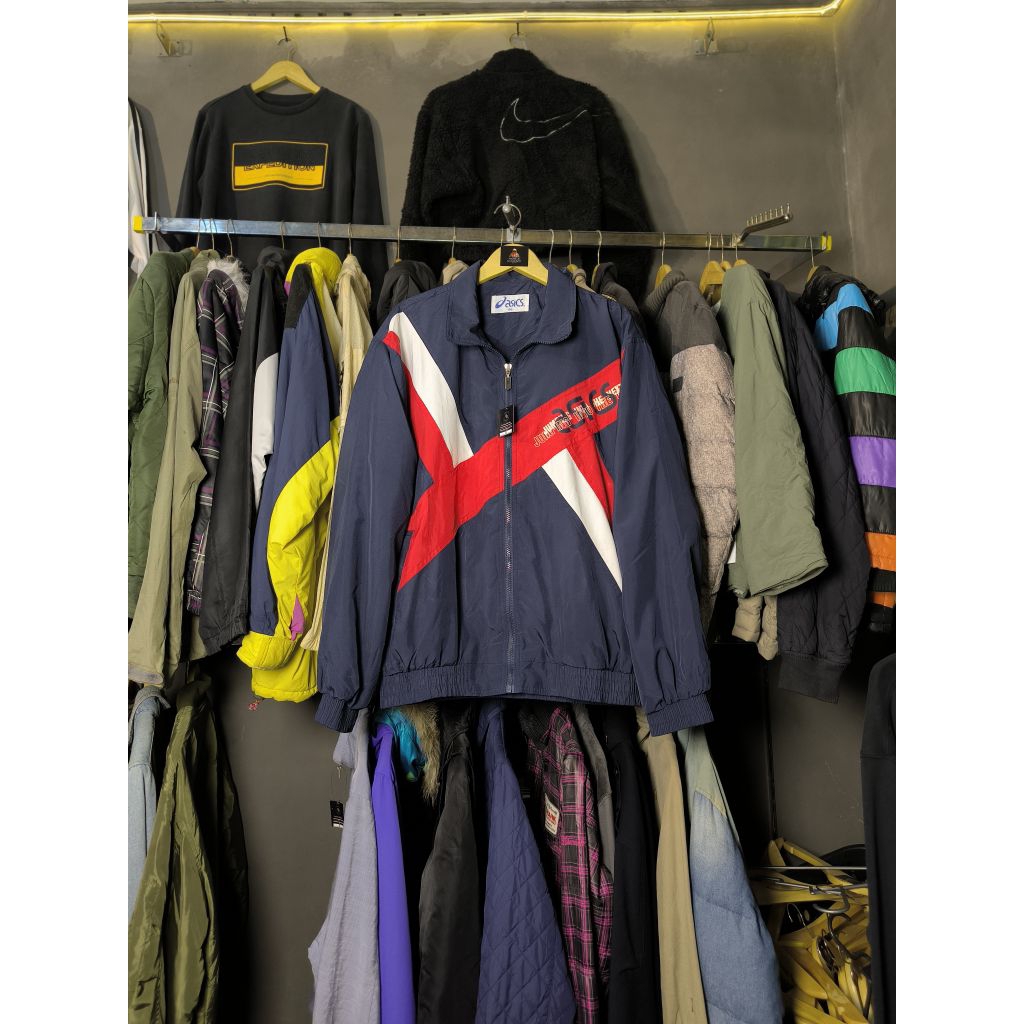 colorblock vintage asics jacket