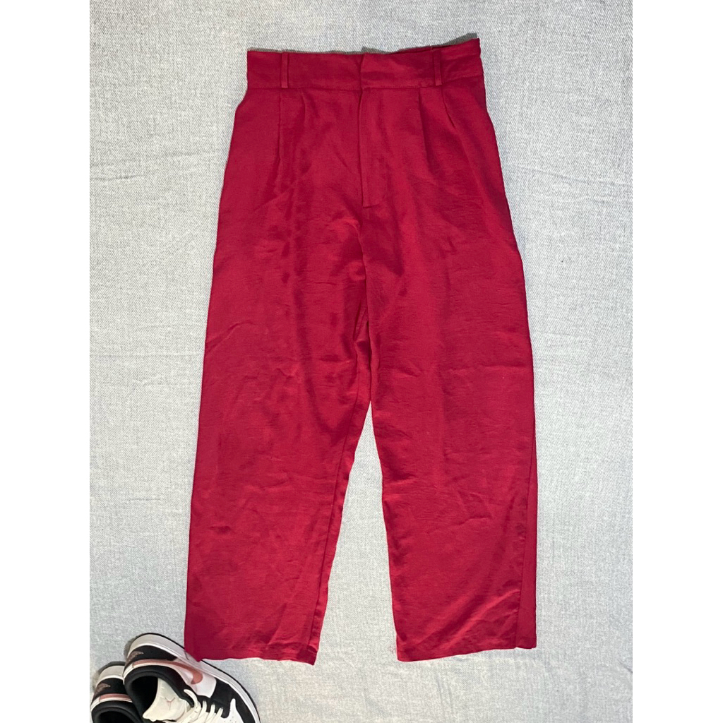 preloved by call | kulot crinkle highwaist pink fanta