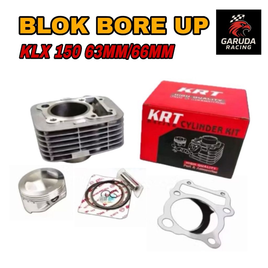 BLOK SEHER PAKET BORE UP KAWASAKI KLX 63MM 66MM