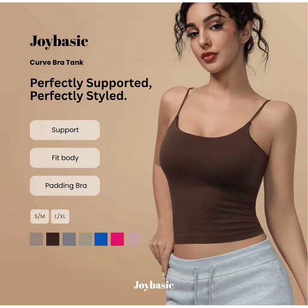 [Preloved] Joybasic - Curve Bra Tanktop | Dark Coffee | L/XL