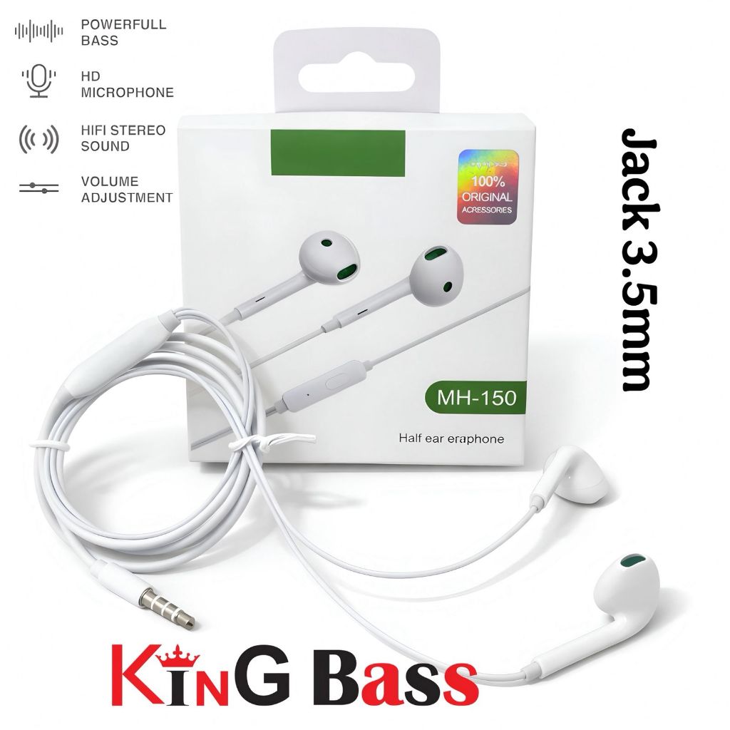 Handsfree MH150 Kompatibel For OPPO Earphone Stereo Phone Headset MH150