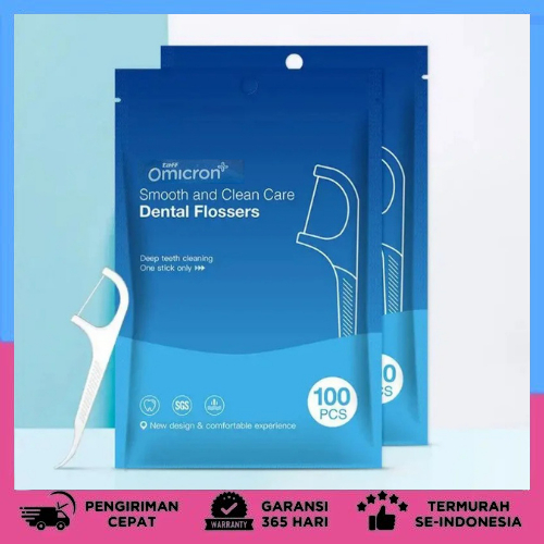 TUSUK GIGI Dental Floss Benang Gigi Pembersih Plak 100 PCS - TF-100 - White TUSUK GIGI-COD
