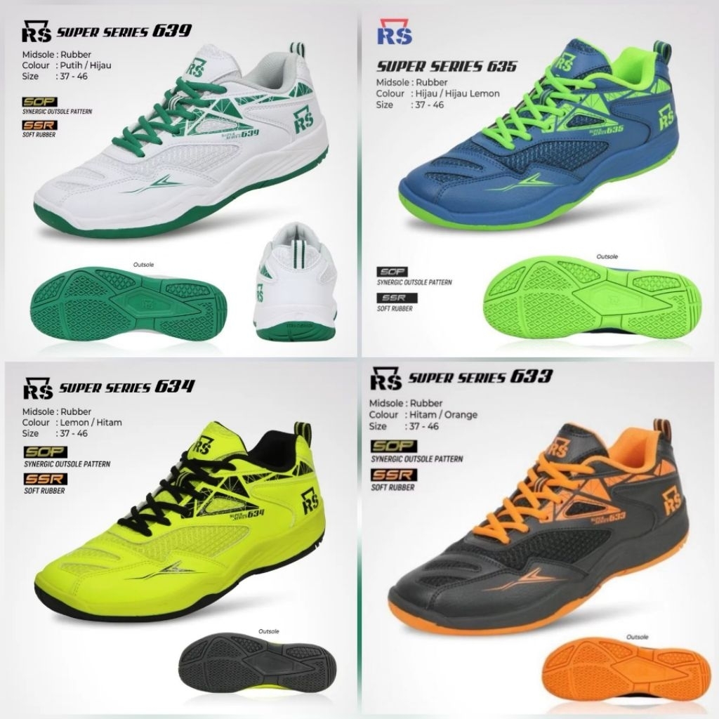 Real pict SEPATU BULUTANGKIS/BADMINTON/TENIS RS SUPER SERIES