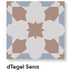 Keramik Tegel Motif Vintage ROMAN d'Tegel Sena 20x20 Grade A RPA20207019 Archipelago Series