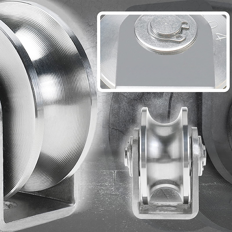 304 Stainless Steel Heavy Duty Roda Heavy Duty Roda U Groove Pulley Bearing U Groove Pulley Bearing