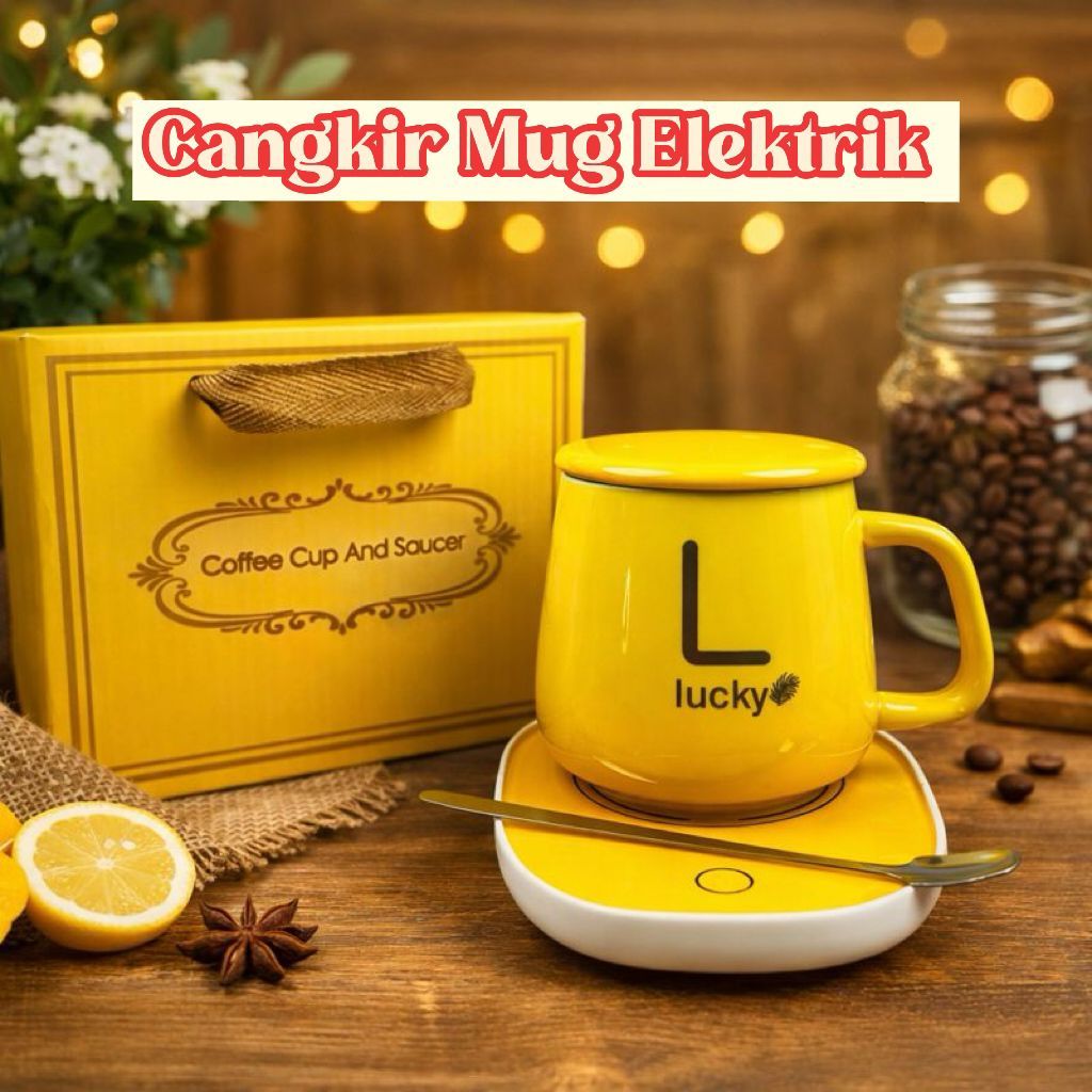 Gelas Penghangat Listrik Cangkir Keramik Pemanas Listrik/Gelas Set Keramik Cangkir Set Lengkap denga