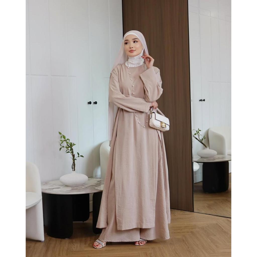 Alya Set Katun Adem Long Tunik Kulot