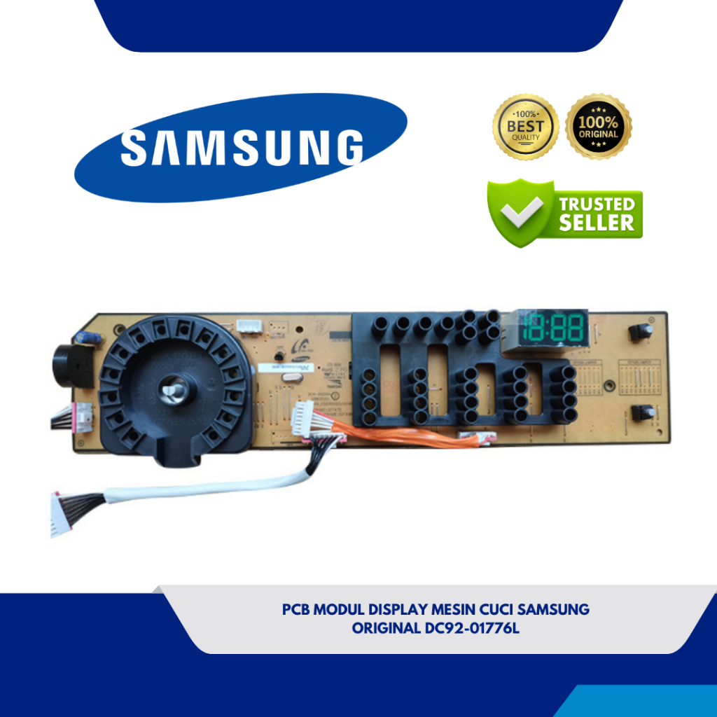 PCB MODUL DISPLAY MESIN CUCI SAMSUNG WW75J4213LW /WW75J4213IW  ORIGINAL DC92-01776L