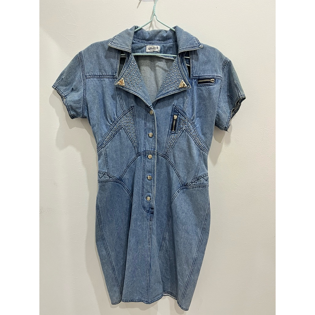 preloved baju wanita - dress denim tebal