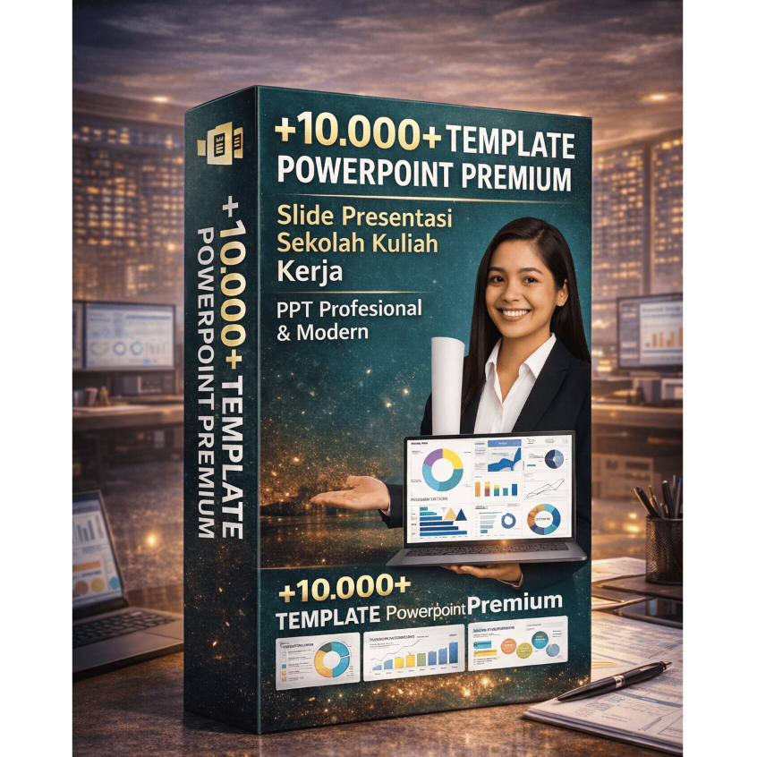 10.000+ Template PowerPoint Premium | Slide Presentasi Sekolah Kuliah Kerja | PPT Profesional & Mode