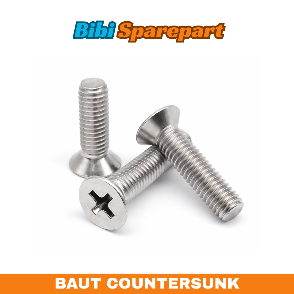 Baut Casing Laptop Countersunk Head Screw M2 M2,5 M3 M4 Cocok untuk Laptop Asus Lenovo