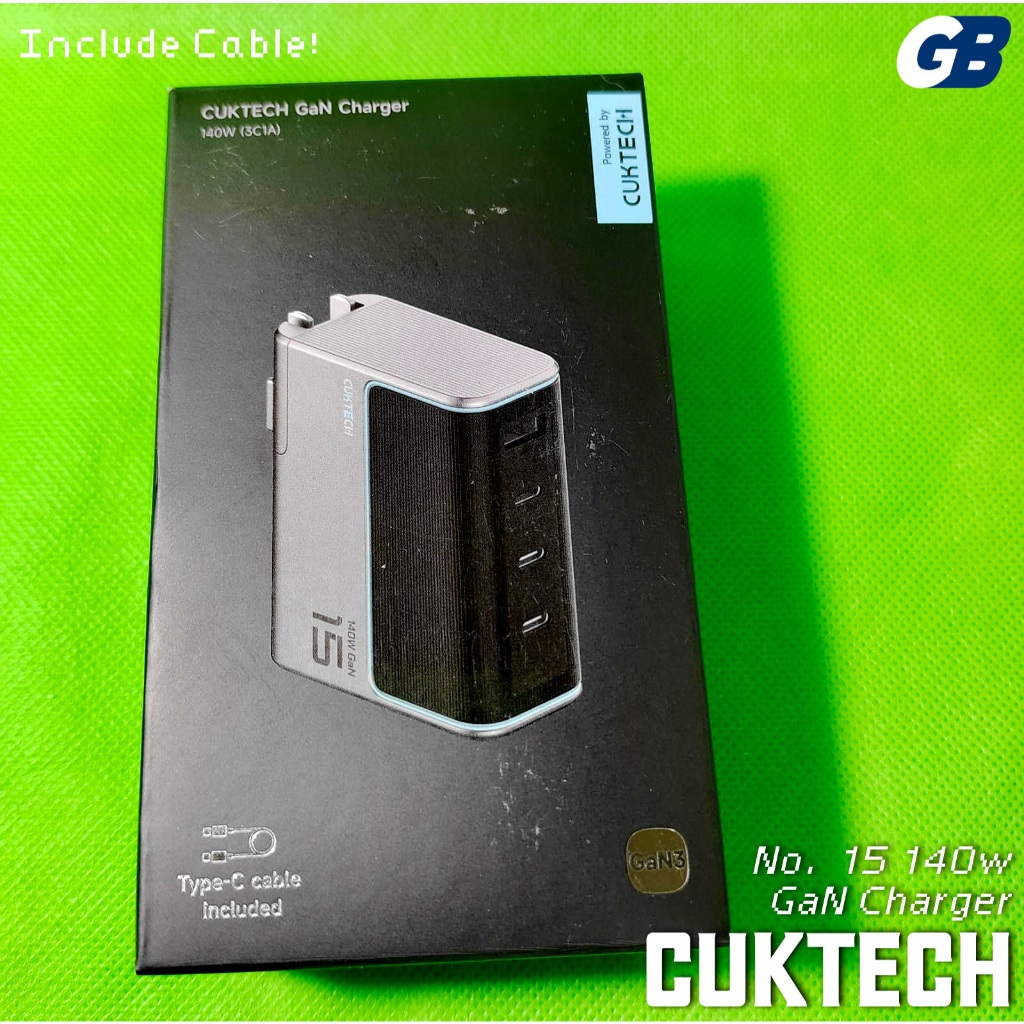 CukTech 140W AD1404 GaN 3C1A 4 Port USB Charger No.15 Super Flash Charge CP, Mi Turbo Hyper