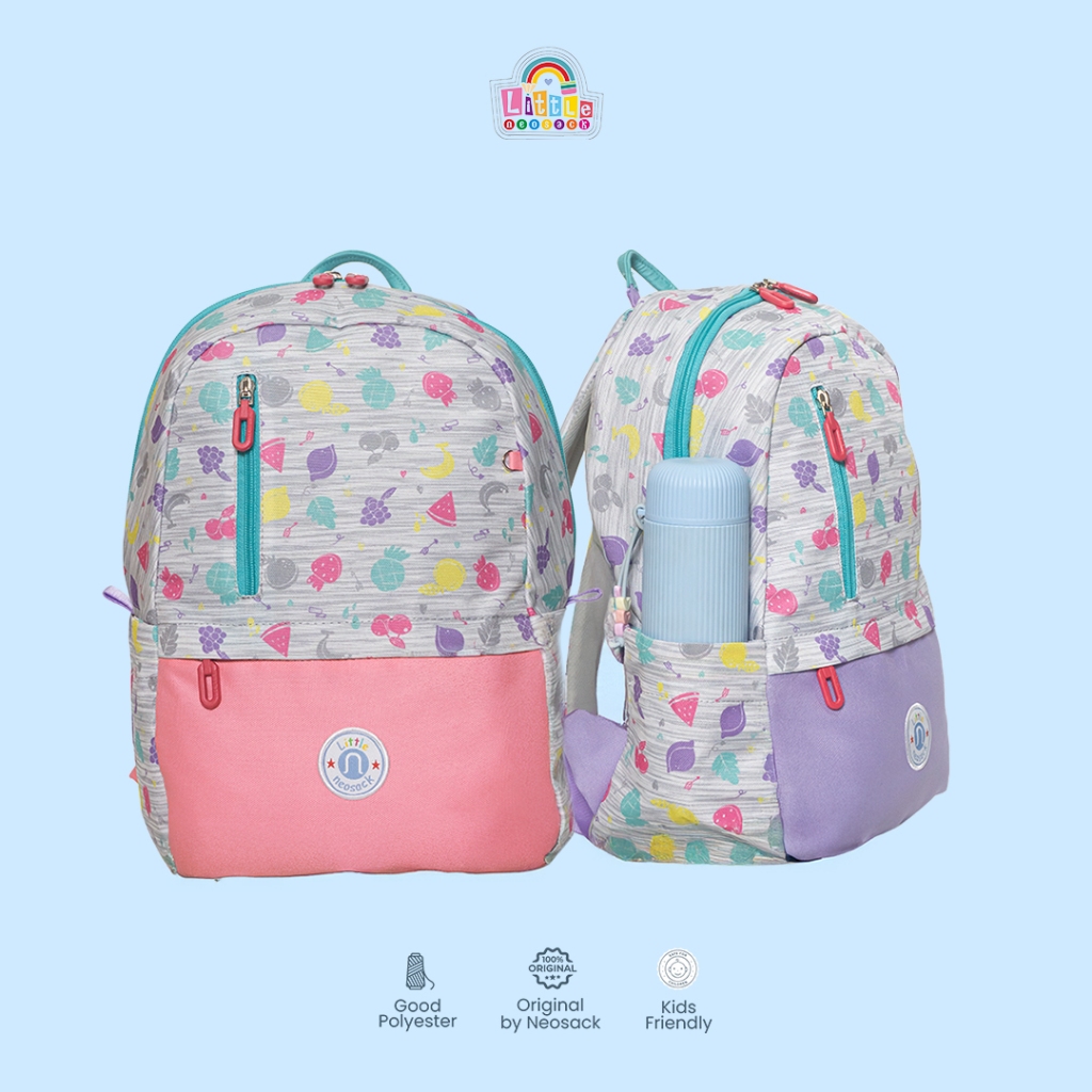 Little Neosack - LITTLE FRUIT Backpack Casual Tas Ransel Anak SD, backpack Anak - FREE RAIN COVER LA