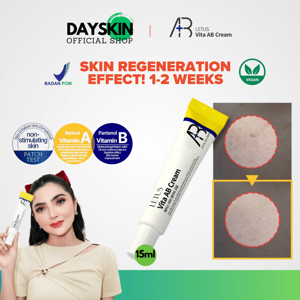 LETUS Vita AB Cream 15ml SKB Retinol and Panthenol 100% Made in Korea - Dayskin