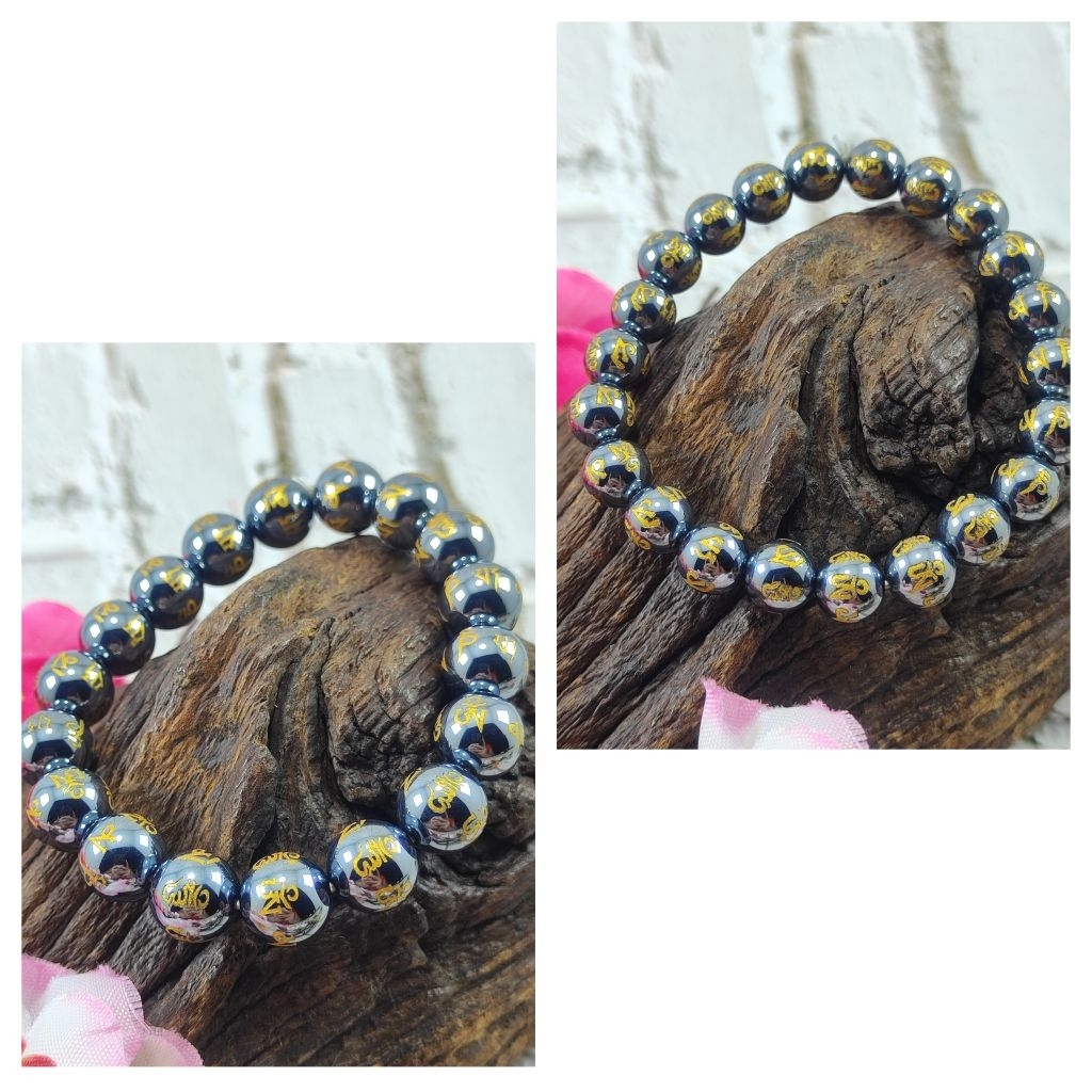 GELANG THAI HEI SHI BERUKIR MANTRA OM MANI PADME HUM