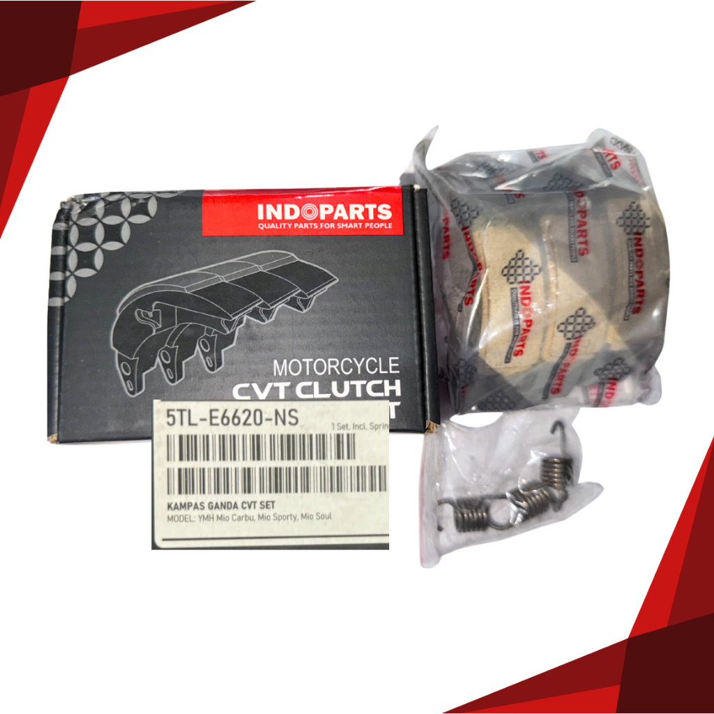 CLUTCH SET INDOPARTS KAMPAS GANDA MIO KARBU MIO SPORTY MIO SOUL (5TL-E6620-NS) BATU GANDA KAMPAS GAN