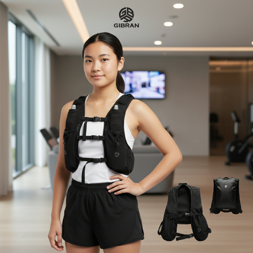 Tas Rompi Lari GIBRAN Hydration Vest – Running Vest - Tas Lari Dada -Vest Marathon Trail Run Anti Go