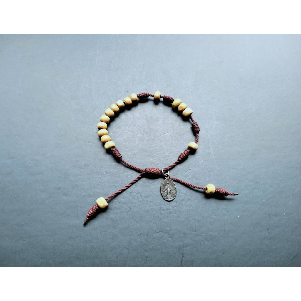 G1437 GELANG ROSARIO BUNDA MARIA KAYU ASLI