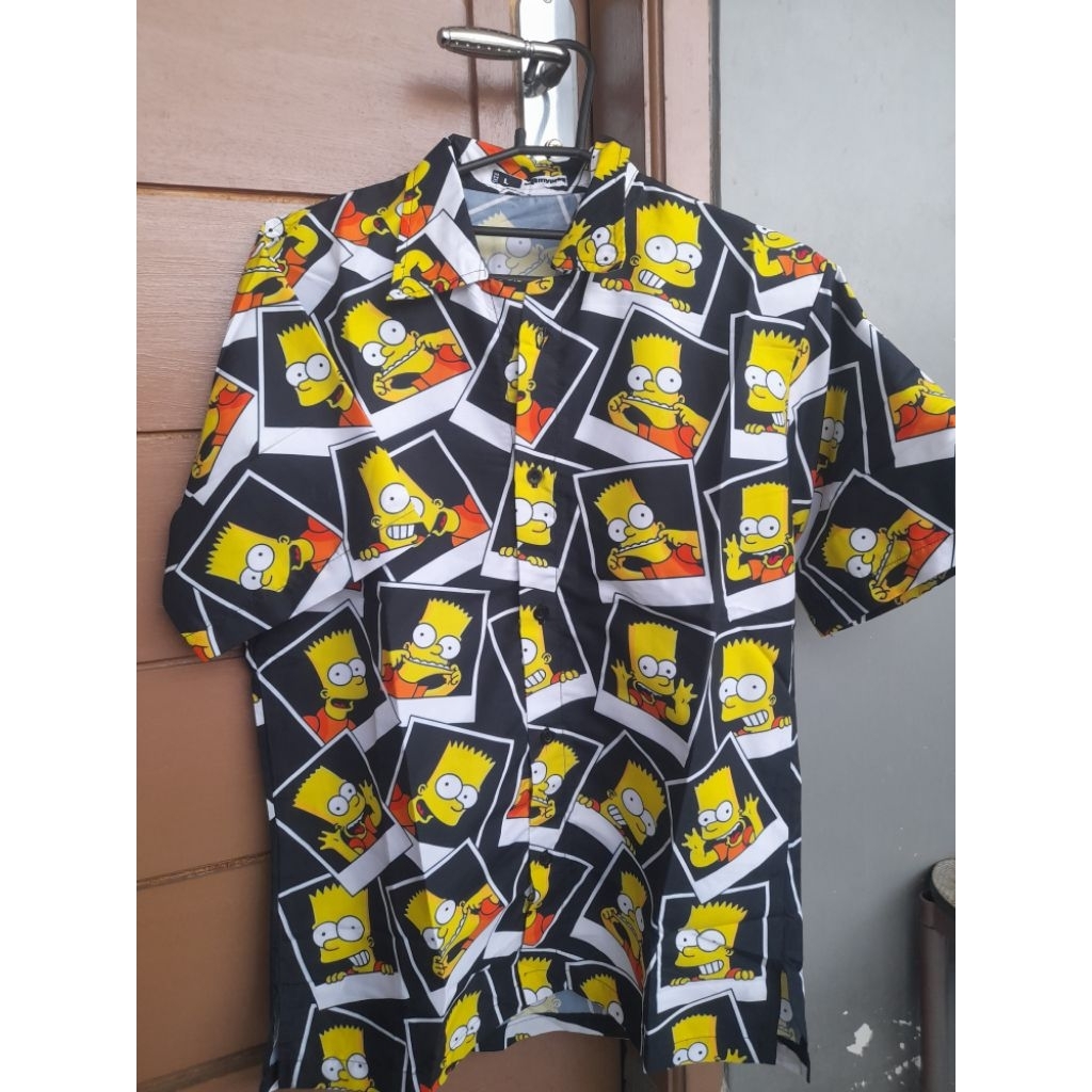 kemeja pria simpson printing (bukan kemeja second)