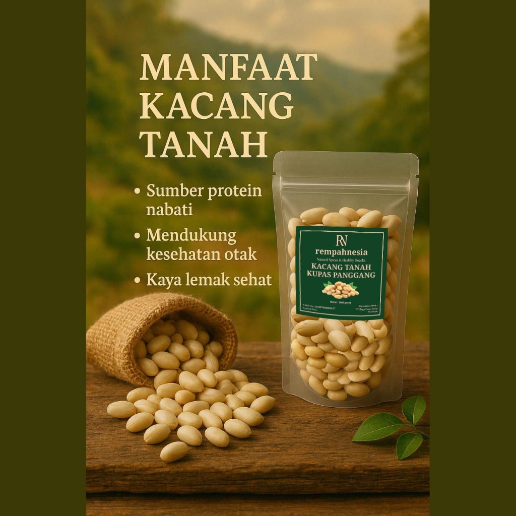 KACANG TANAH KUPAS MENTAH JUMBO / KACANG TANAH KUPAS MENTAH BESAR SIZE 25/29