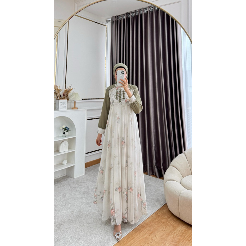 zulfah 16 Glamz gamis premium ori longdress gamis+hijab