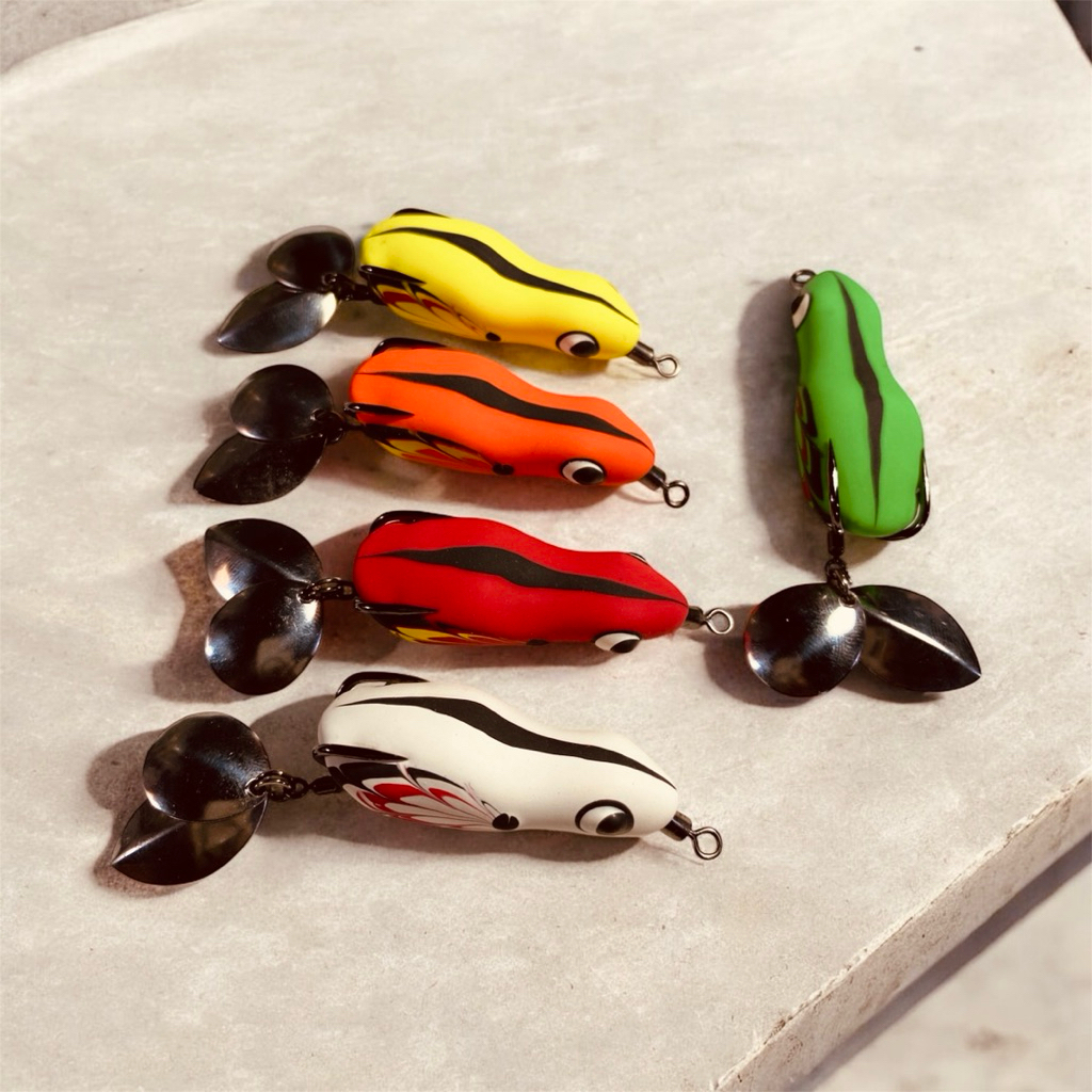 SOFTFROG DOUBLE BLADE BERISIK 5.2CM || UMPAN CASTING GABUS PREMIUM