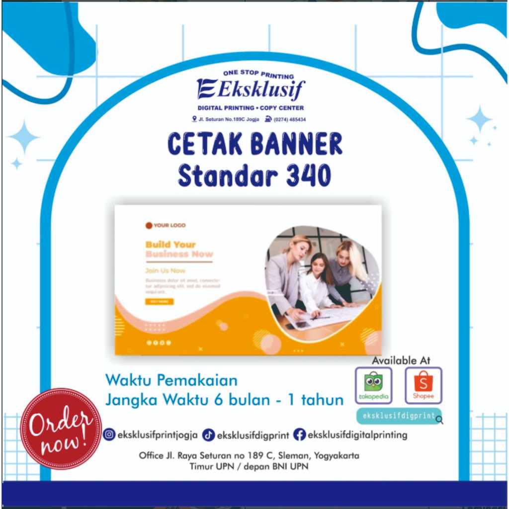 BANNER STANDAR 340GR | HARGA PER METER