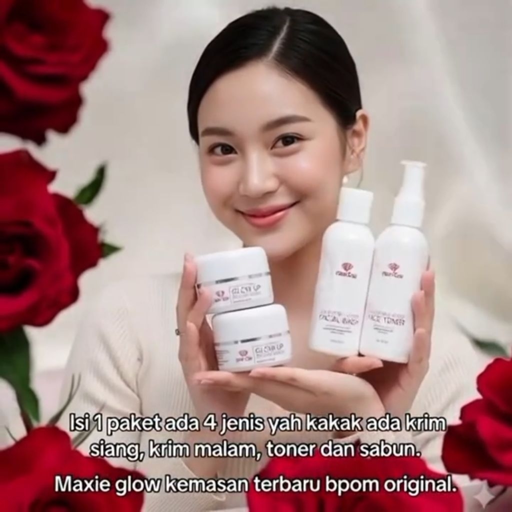 Paket Maxie isi 4 MAXIE GLOW Original Maxie Skincare kemasan baru