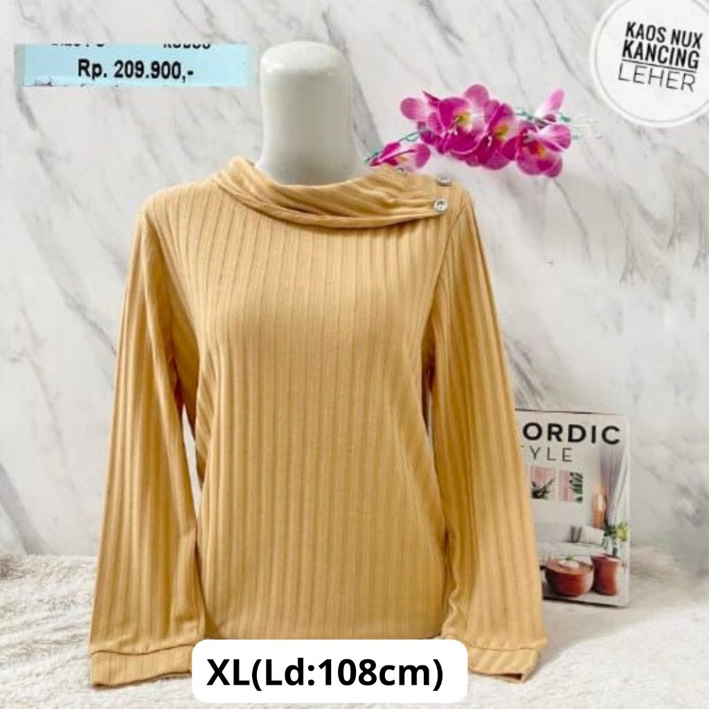 (Grosir Pasar Branded) KAOS SWEATER CEWEK KANCING BRAND MATAHARI