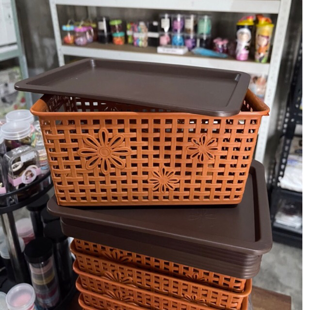 Keranjang Plastik Dior - Keranjang Serbaguna - Keranjang ada tutup - kotak penyimpanan - storage