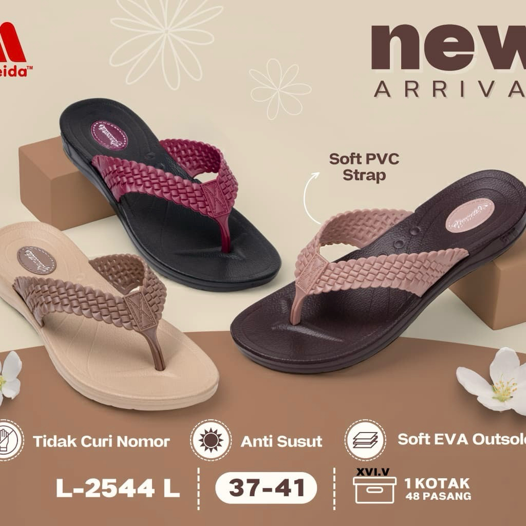 YUMEIDA SANDAL JEPIT WANITA | SENDAL KARET CEWEK 2544L