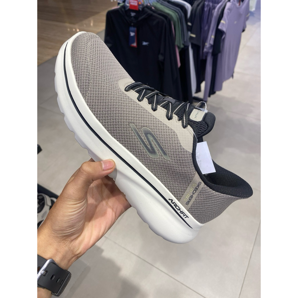 Sepatu Pria Skechers Slip in Go walk Archfit mens Taupe original
