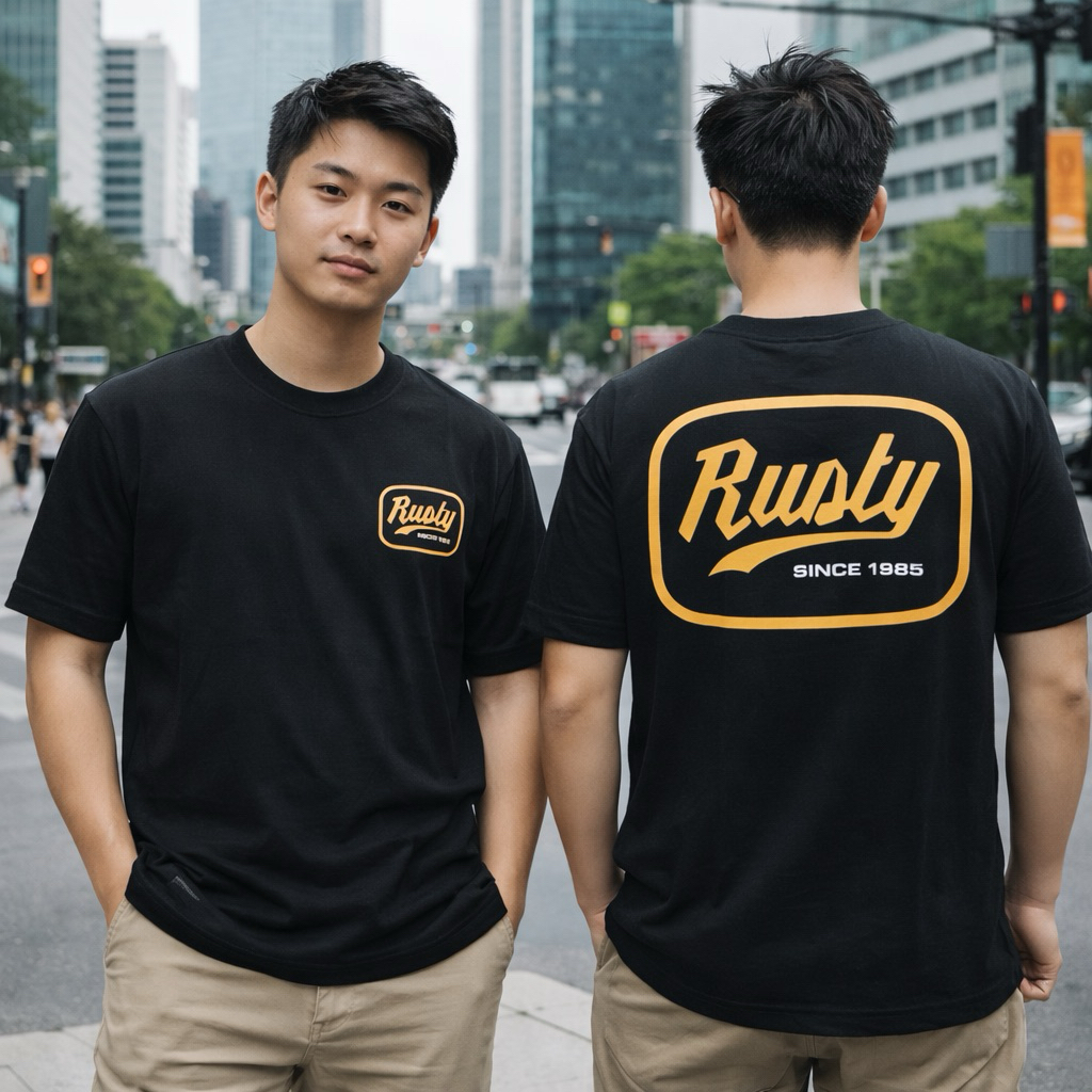 Kaos Surfing RUSTY VINTAGE HERITAGE. Fabric, Full Label & Tags Original 1 1 [real pict] COD (fit eur