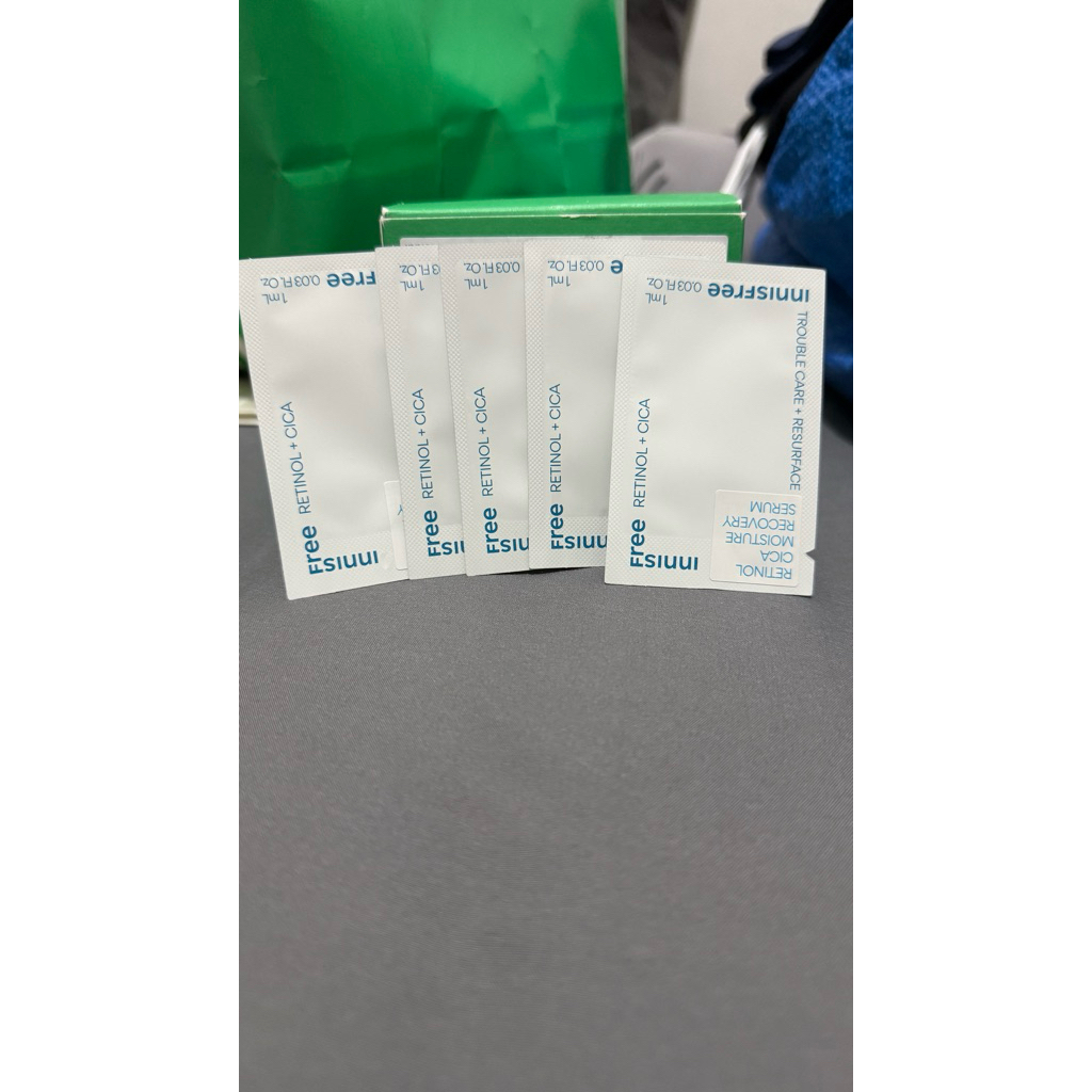 INNISFREE RETINOL CICA MOISTURE 1ML (5 Pack)- Sample Travel Size / Krim Pelembab Wajah Korea