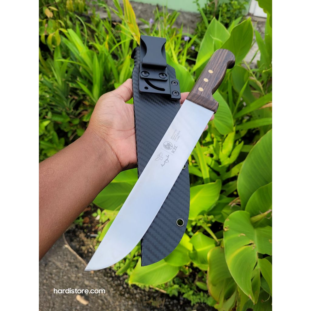 ICEL Butcher Knife Straight 24 cm Pisau Sembelih Lurus 233.3181.24 Handle Kayu Marking Arab, Origina