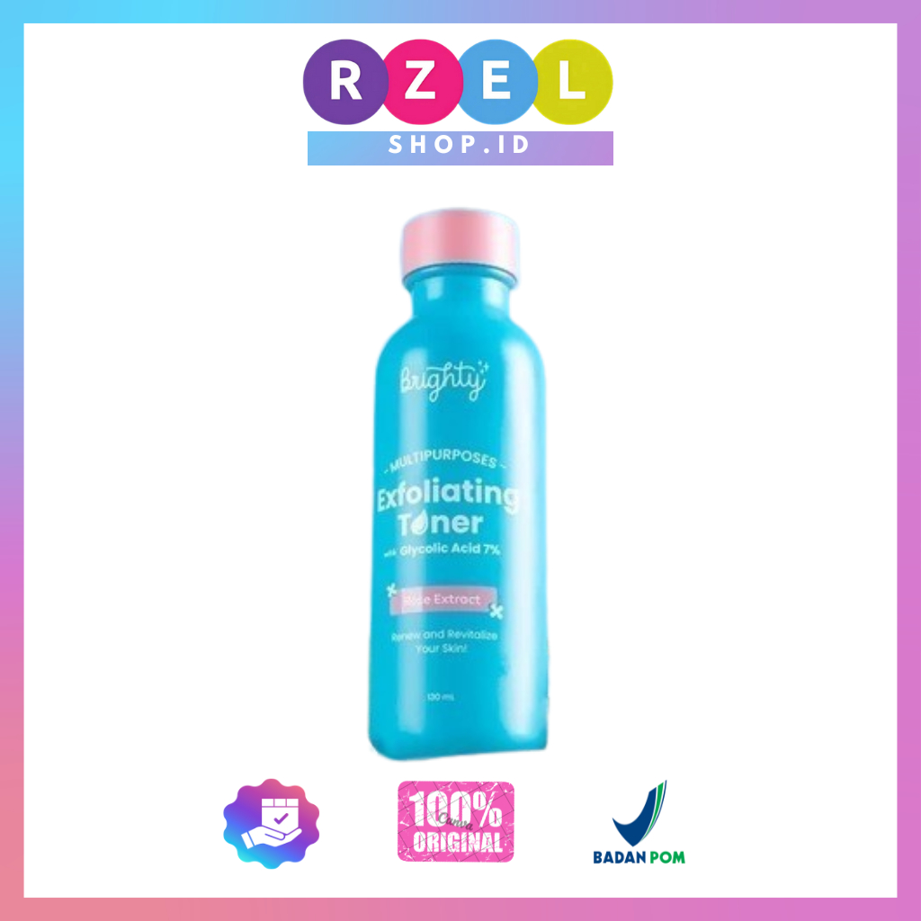 Brighty Multipurpose Exfoliating Toner Pemutih badan pencerah badan pencerah ketiak pemutih leher pe