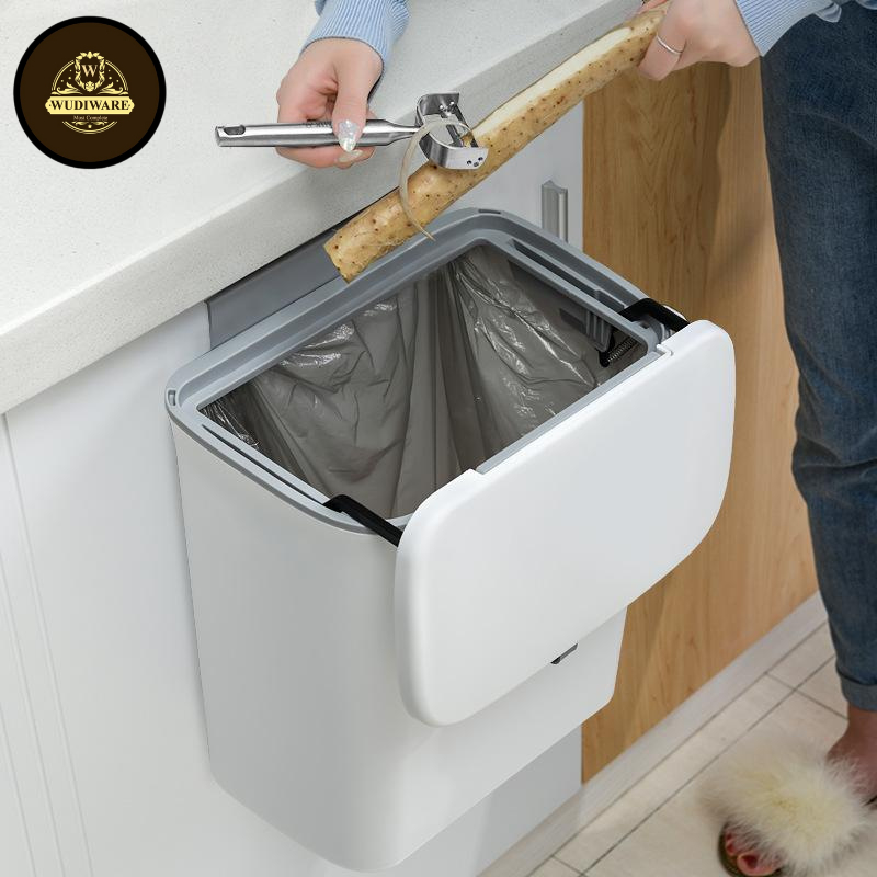 Tempat Sampah dapur W20/W21 Tong Sampah Plastik Tempat Sampah Kamar Mandi Tempat Sampah Gantung Temp