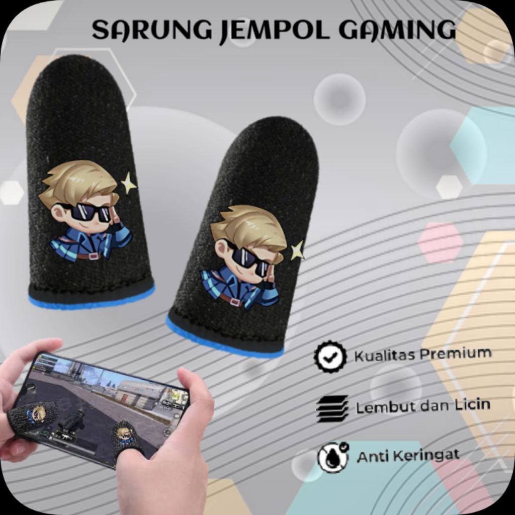 Sarung Jempol Gaming Emot Mobile Lagends mlbb Anti Basah/Keringat