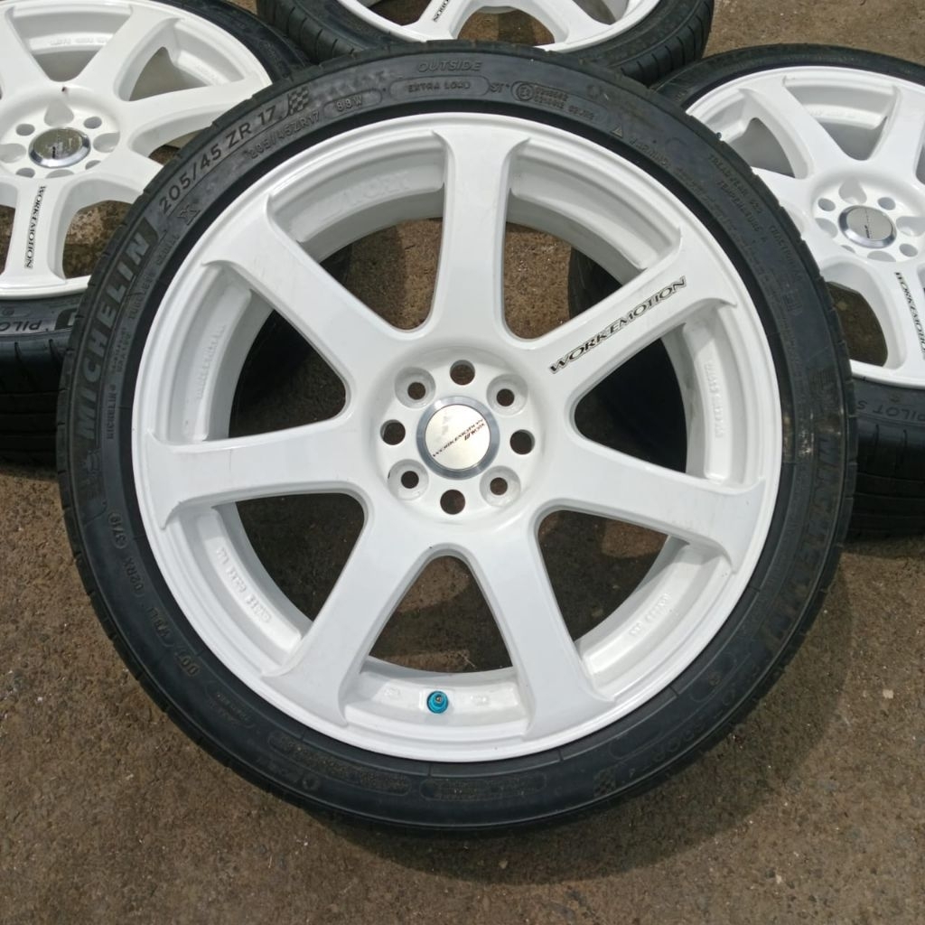 Velg Ori Work Emotion EMT T7R Ring 17 Made in Japan + Ban Michelin