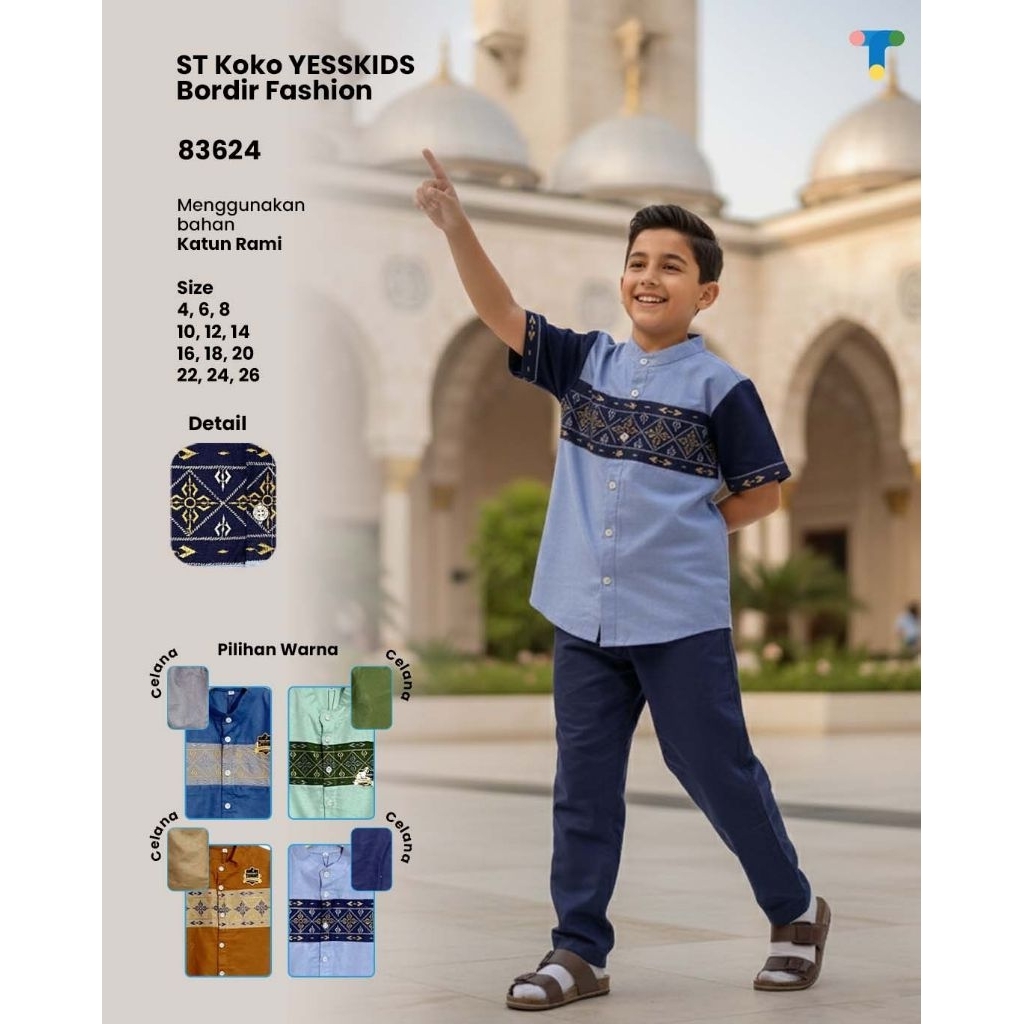MOEZ.GROSIR - KOLEKSI Pakaian Premium Anak Laki-laki YESSKIDS / AISON KIDS - Setelan Koko - Setelan 