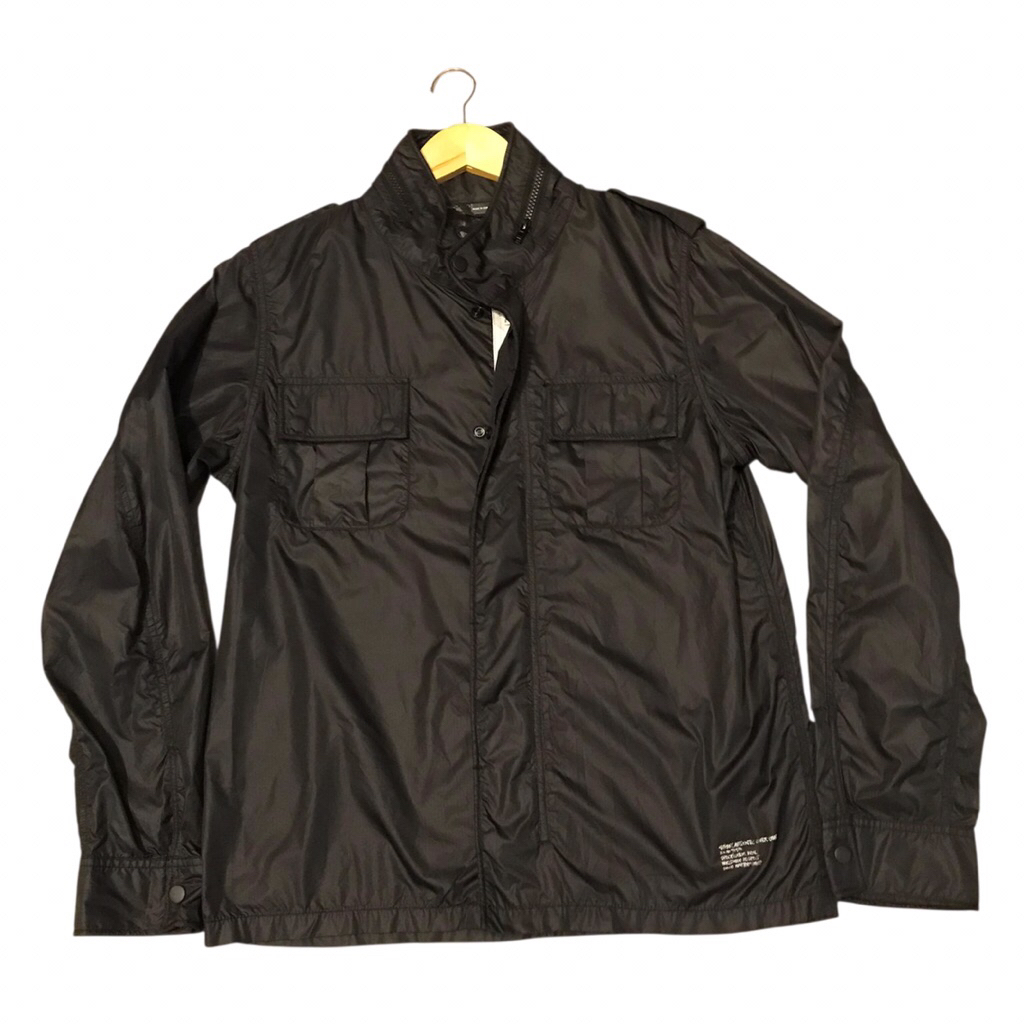 Stussy Black Windbreaker 2 chest pocket Light Jacket  Size L  Pxl 68 x 57 cm