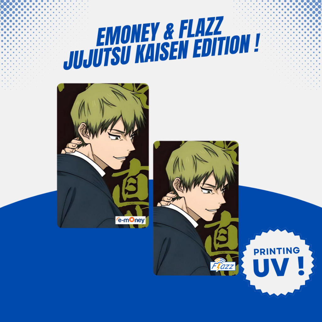 Kartu Emoney / Flazz Gen 2 Edisi Jujutsu Kaisen - Naoya Zenin - Kartu Etoll BCA Mandiri Support NFC