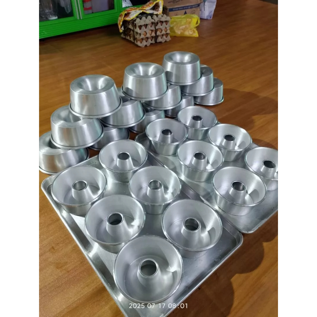 12pcs Loyang Tulban Bolu Aluminium Anti Lengket/BIMA/PAN/Baking