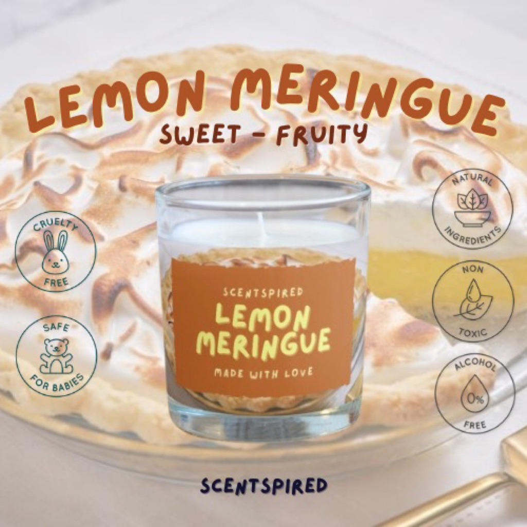 SCENTSPIRED Lemon Meringue - Aromatherapy Scented Candle Lilin Aromaterapi