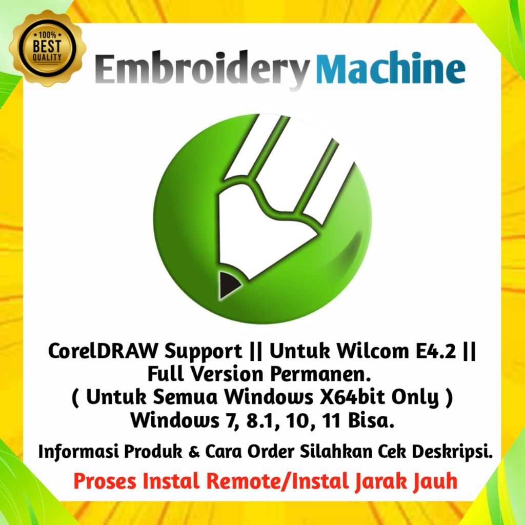 CorelDRAW Connect Wilcom E4.2 || Permanen
