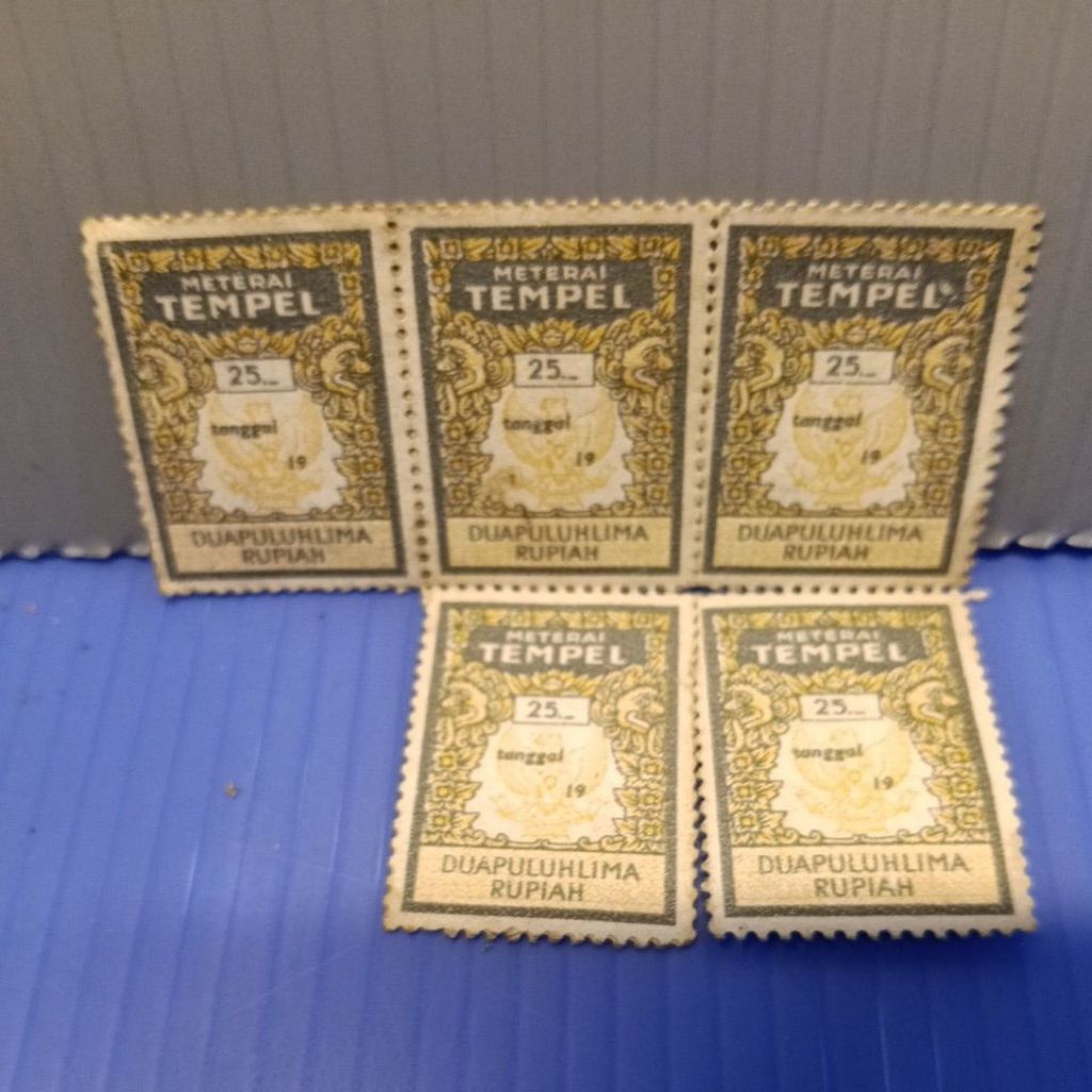 jual materai tempel 25 rupiah tahun 1976-1980