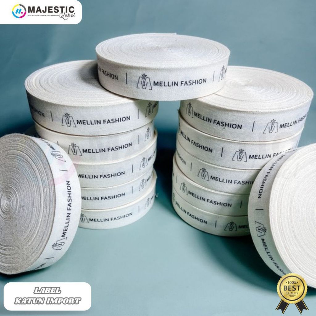 50m label piterban import / label nama katun / label hijab, gamis / label custom