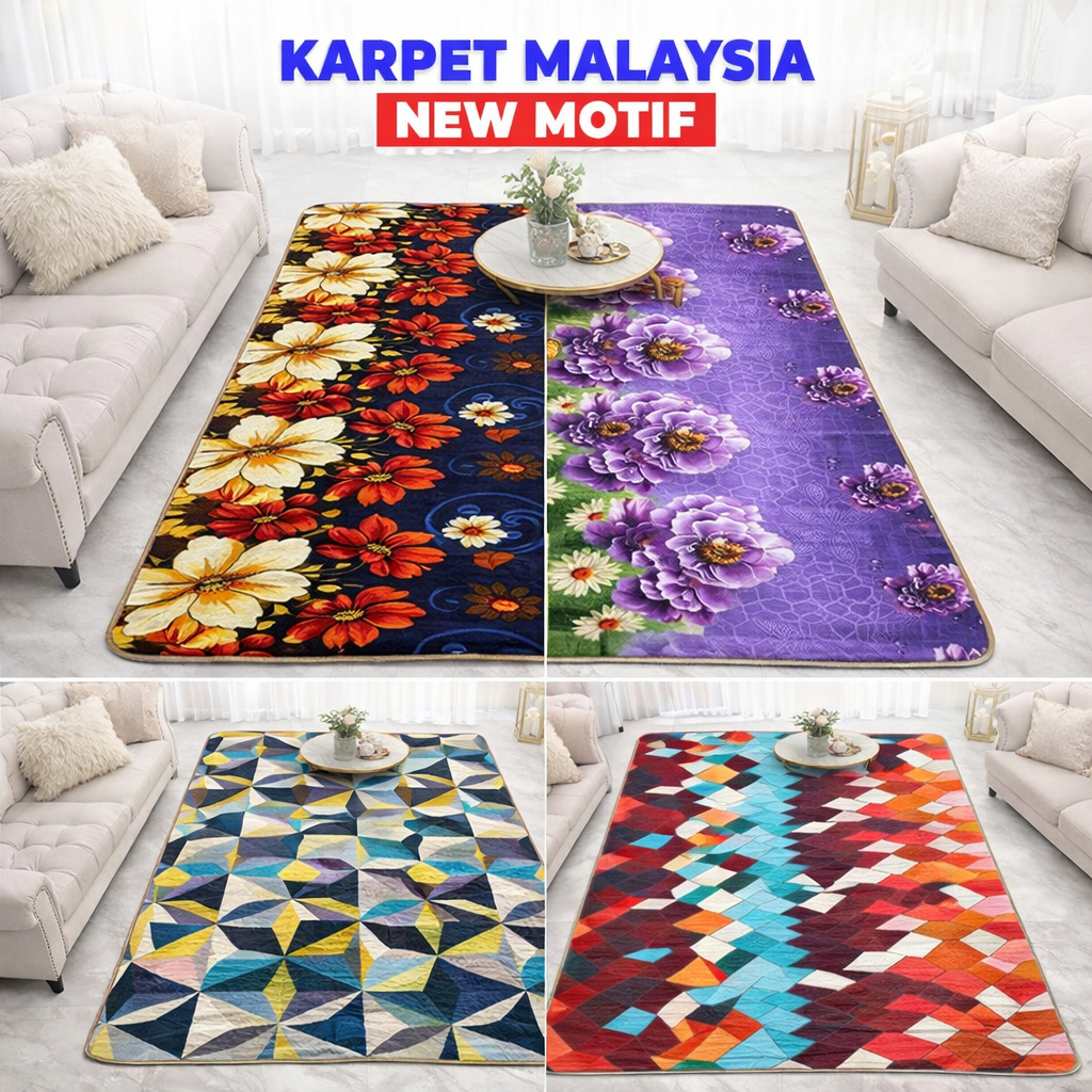 [PENTHOUSE X SPHINX] Karpet Malaysia Random Anti Slip Banyak Motif | Karpet Malaysia Banyak Ukuran