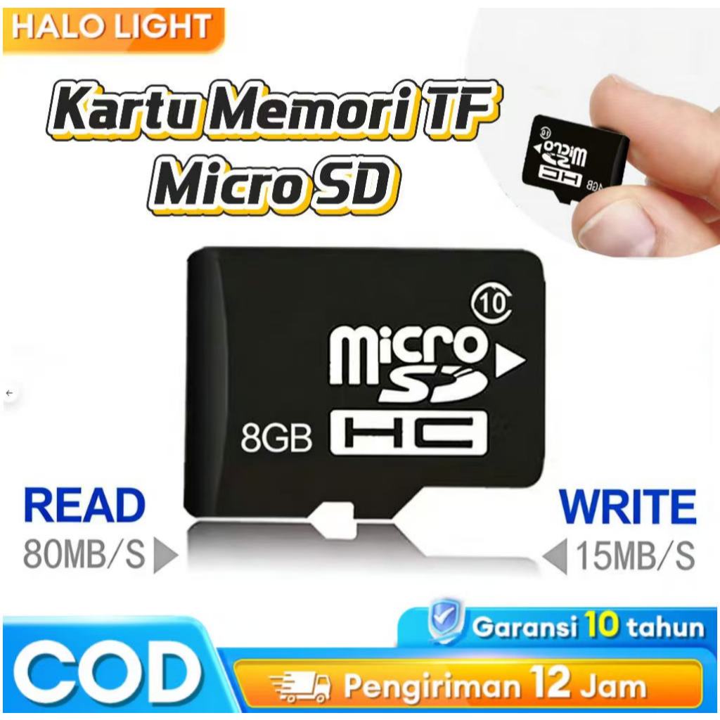 Kartu Memori TF 8GB untuk Recorder Mobil & HP, Kartu Flash 16GB untuk CCTV Pengawasan Penyimpanan