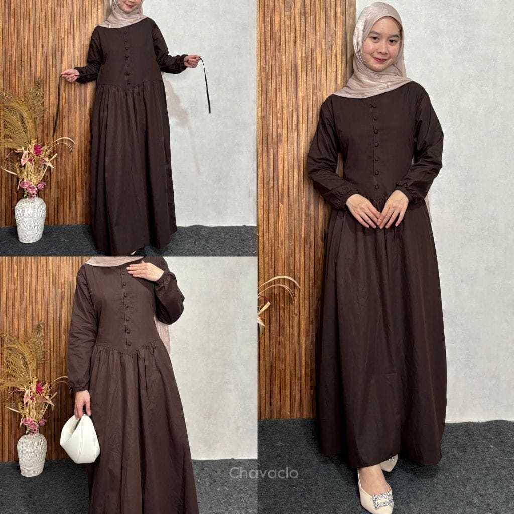 [ LYLYANA ] gamis lebaran terbaru bahan satin silk / gamis abg / gamis mewah elegan / gamis polos